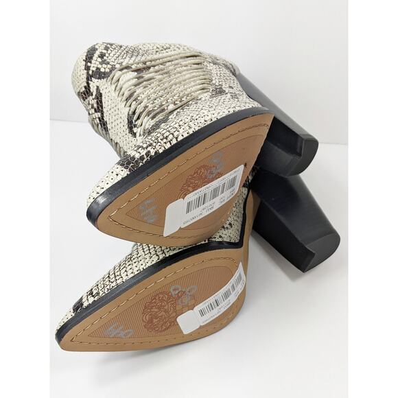 Vince Camuto 8 Levana snake animal print western boot bootie high heel pointed - Picture 3 of 6